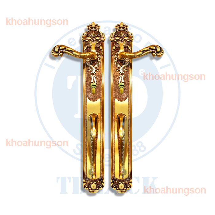 KHÓA CỬA SẢNH ĐỒNG THAU TRUNG DŨNG KING CROWN BPH-126510-2