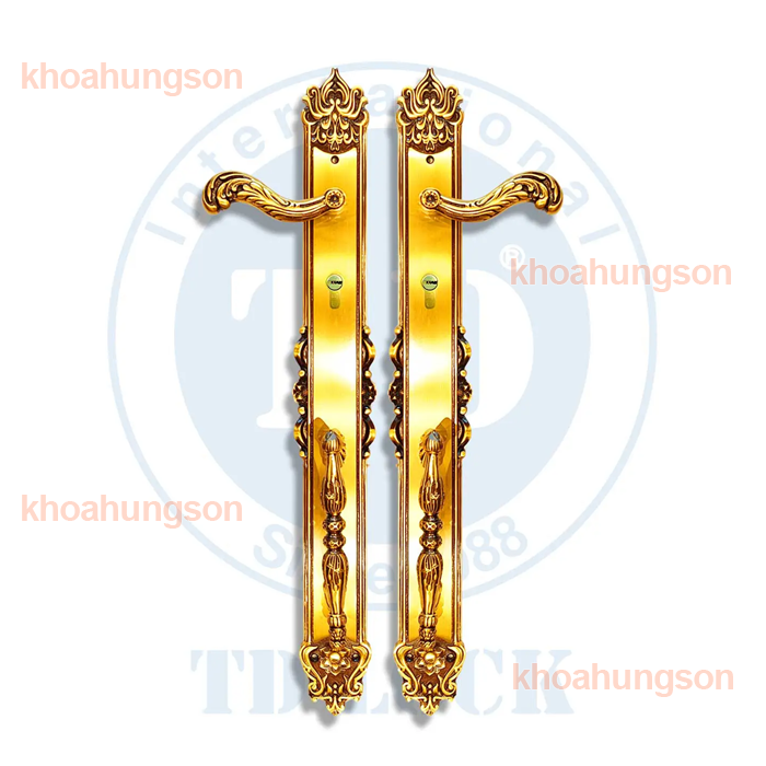 KHÓA CỬA ĐẠI SẢNH ĐỒNG THAU TRUNG DŨNG LOTUS-BPH-274741-2