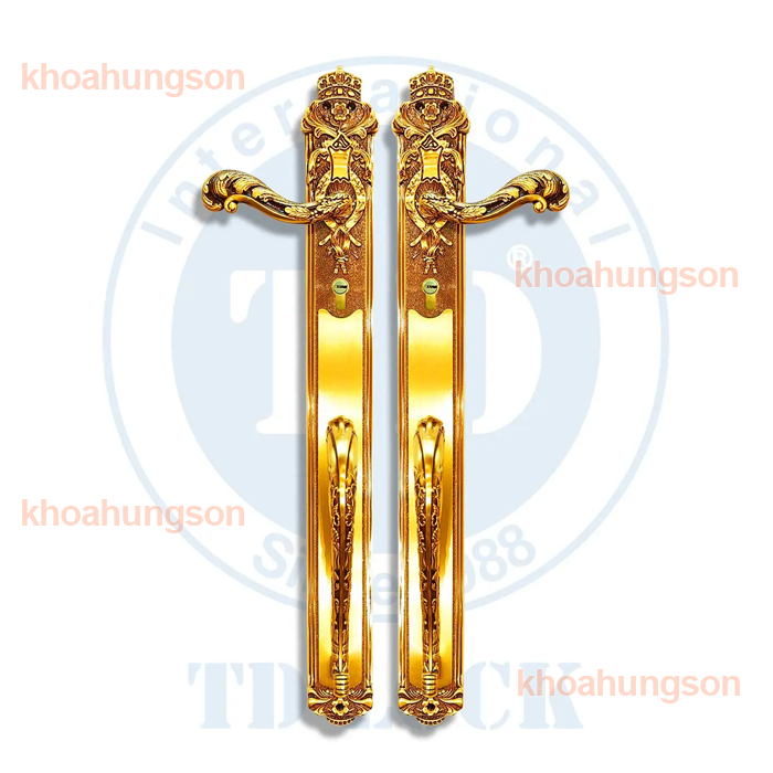 KHÓA CỬA ĐẠI SẢNH ĐỒNG THAU TRUNG DŨNG KING CROWN-BPH-127700-2