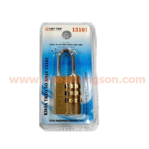 KHÓA TREO SỐ XOAY ĐỒNG THAU VIỆT TIỆP 13101 ( Cầu 3)
