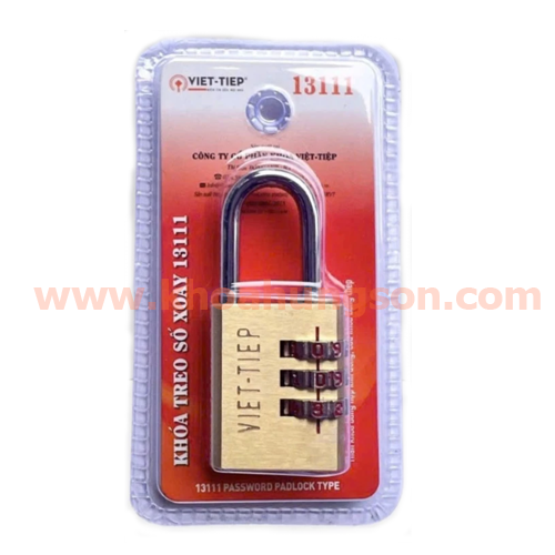 KHÓA TREO SỐ XOAY ĐỒNG THAU VIỆT TIỆP 13111 ( Cầu 4)