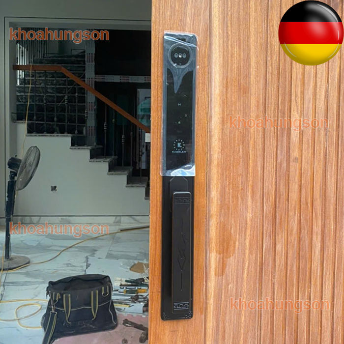 KHÓA CỬA ĐẠI SẢNH THÔNG MINH KASSLER KL- 968 CNC-BLACK ( FACE ID)